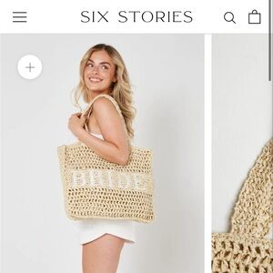 Bride Raffia Tote